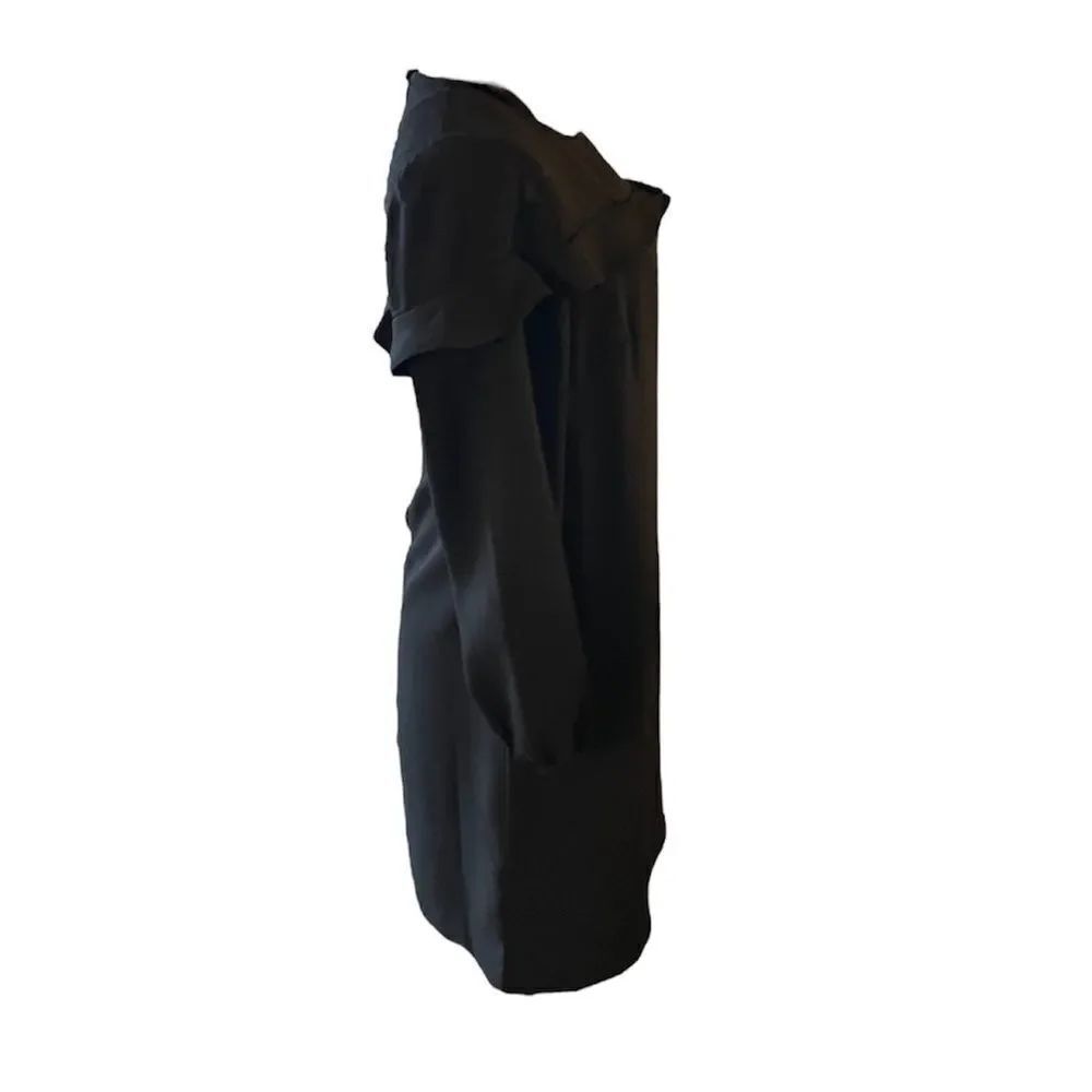 LOFT | Black Long Sleeve Shift Dress - Picture 5 of 9